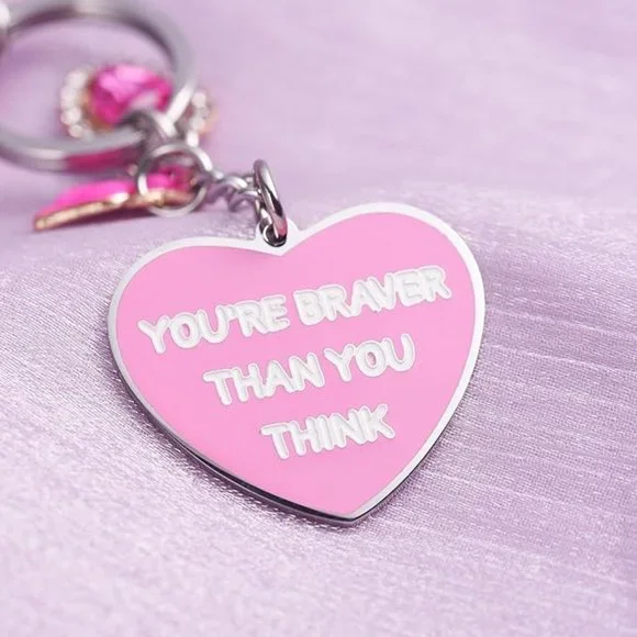 💕NWT Hot Pink Rhinestone Heart KEYCHAIN With Charms BARBIE Halloween Cos… - Picture 5 of 6